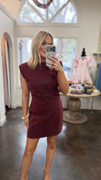autumn affair faux leather dress