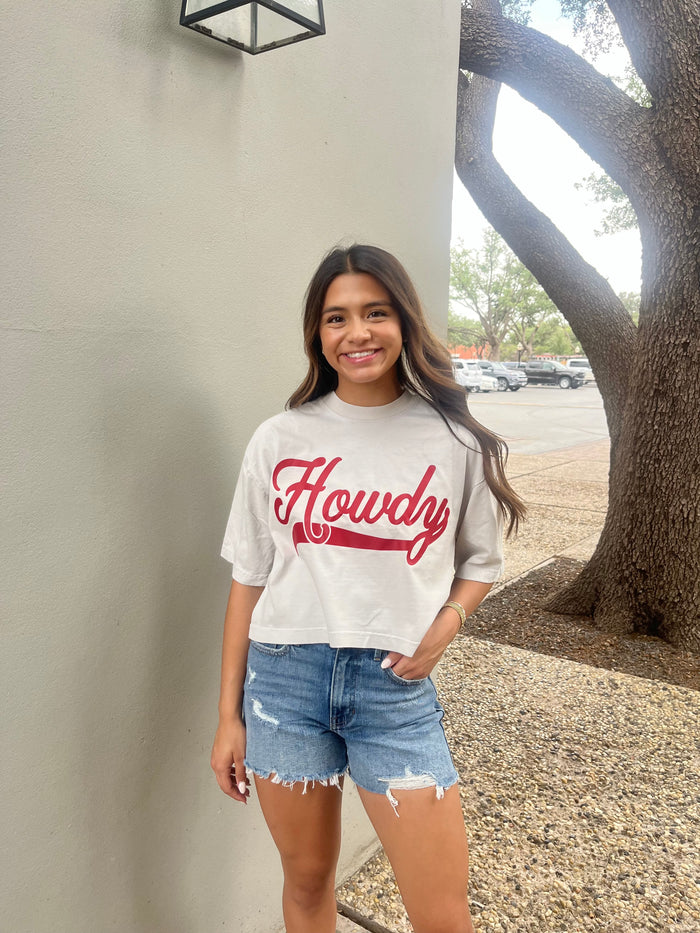 howdy western cropped tee | FINAL SALE