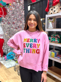 merry everything classic crewneck sweatshirtj