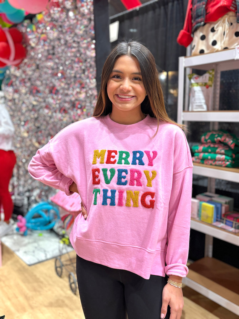 merry everything classic crewneck sweatshirtj