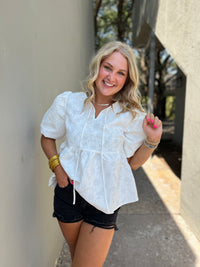 doing just fine puff blouse | FINAL SALE