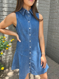 hazel denim collared dress | FINAL SALE