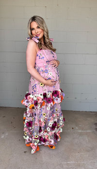 edie tie shoulder maxi dress | vineyard