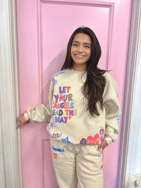 angels all around you crewneck sweatshirt
