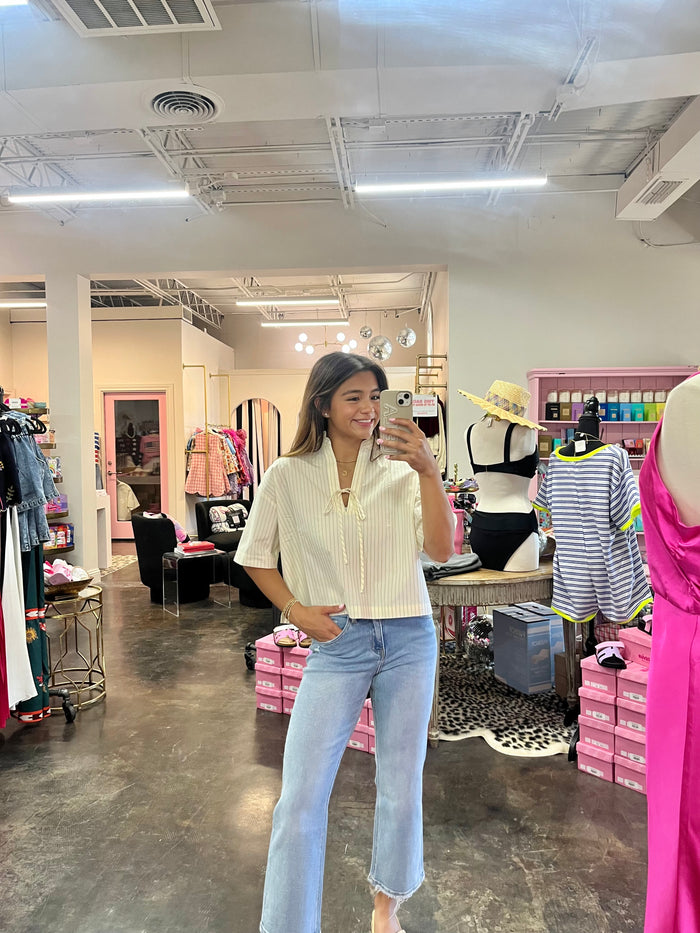 ella high rise crop denim