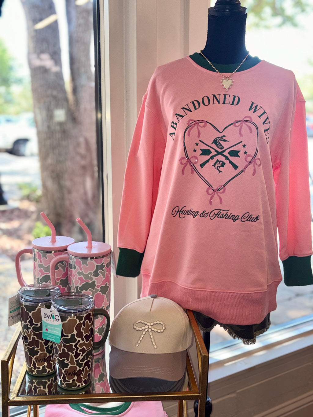 abandoned wives hunting & fishing club crewneck