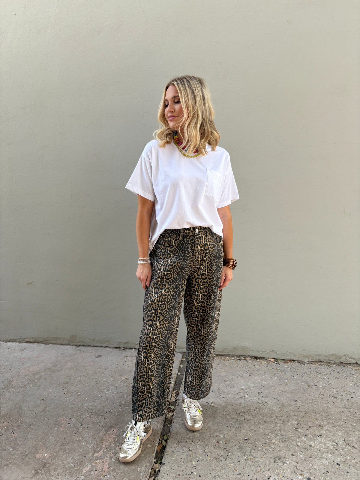 as it was leopard pants