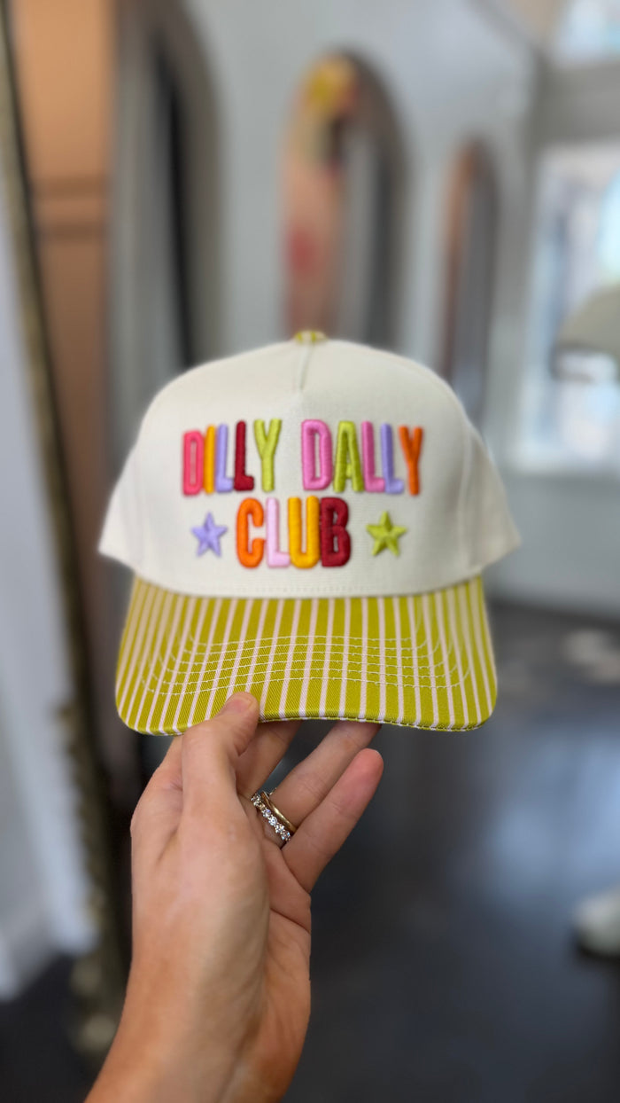 dilly dally club trucker hat