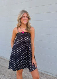 on the dotted line mini dress