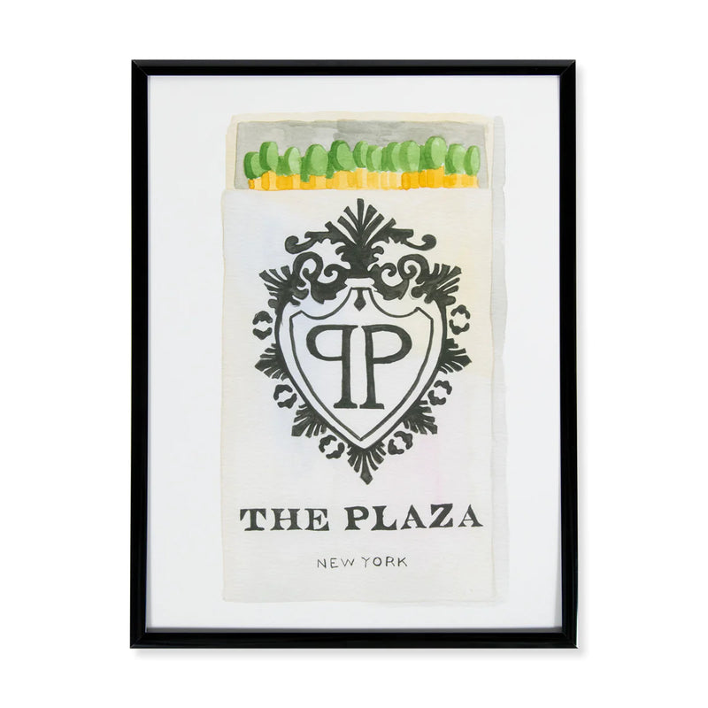 the plaza NY matchbook watercolor print | 9"x12" *print only*