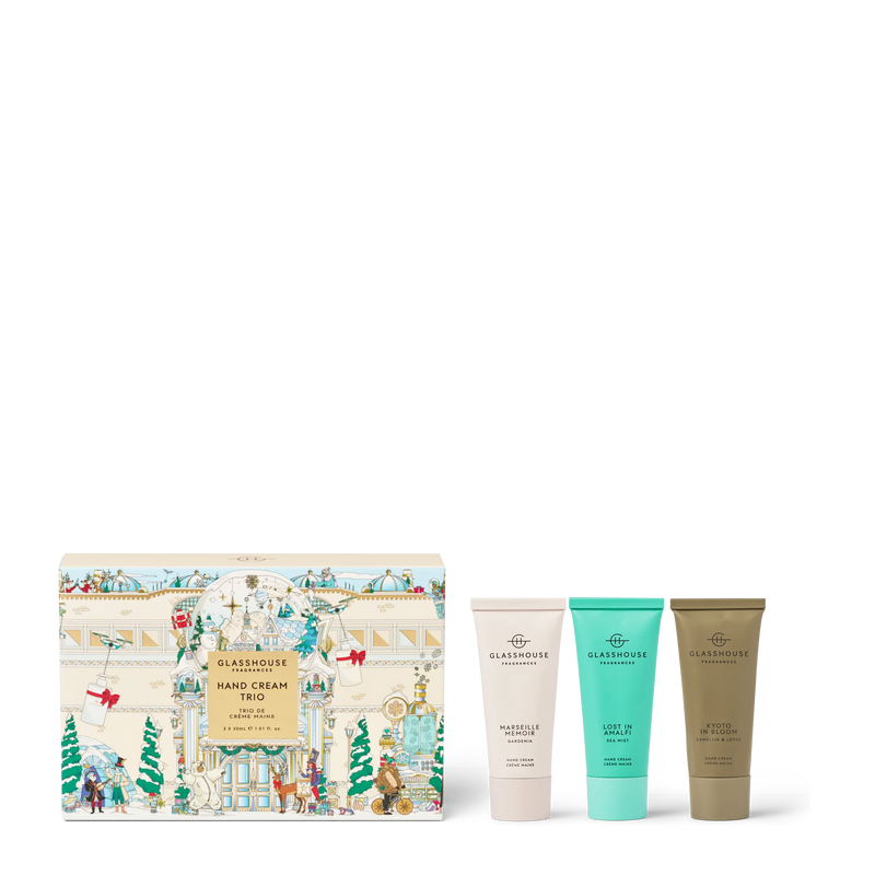 glasshouse fragrances | 1oz christmas hand cream trio gift set