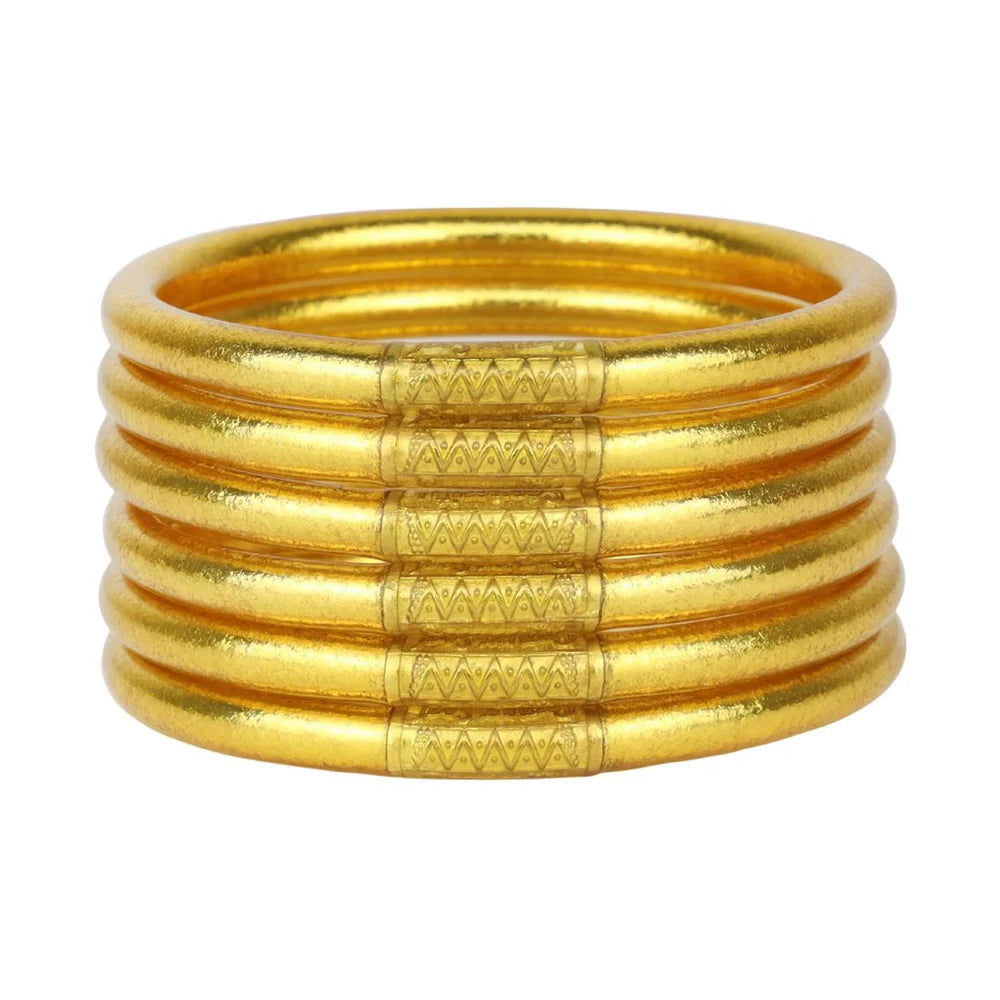 BuDhaGirl | gold all weather bangles | set of 6