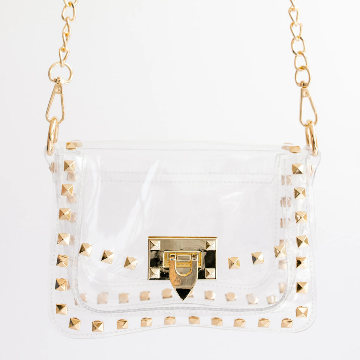 the jackie clear bag | gold