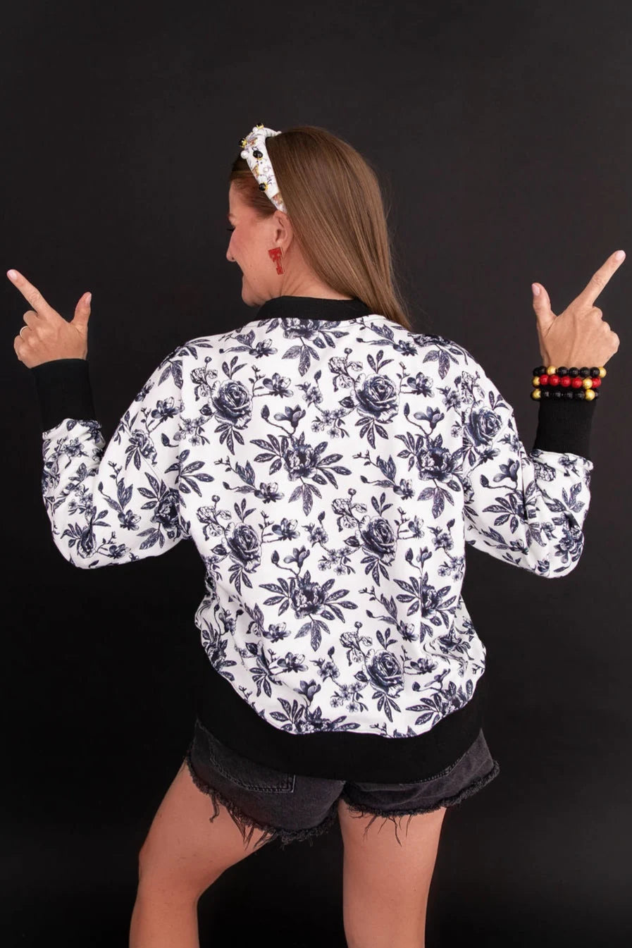 texas tech floral toile sweatshirt
