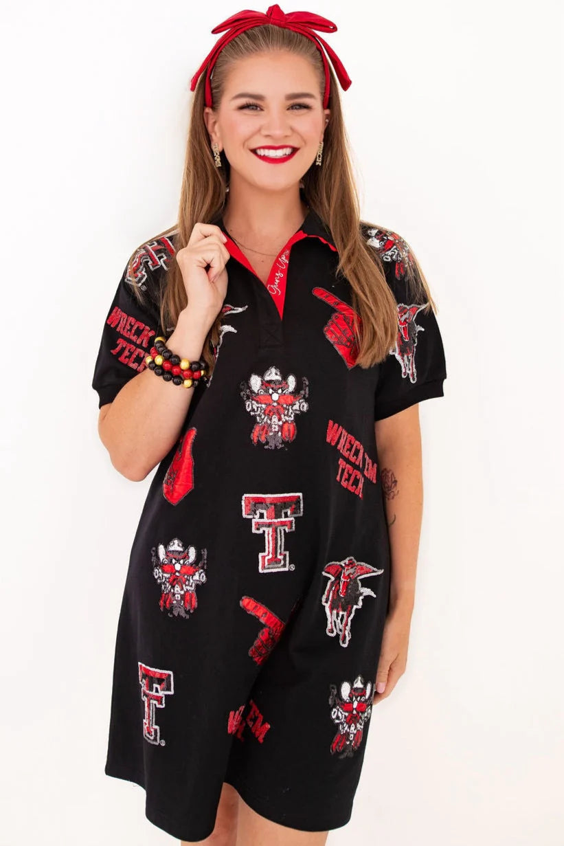 texas tech logo patch dress