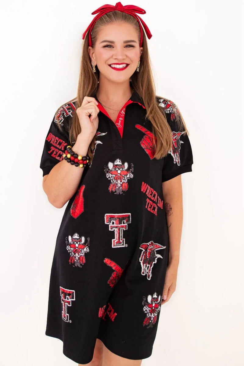 texas tech logo patch dress