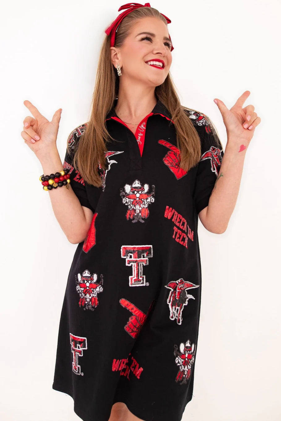 texas tech logo patch dress