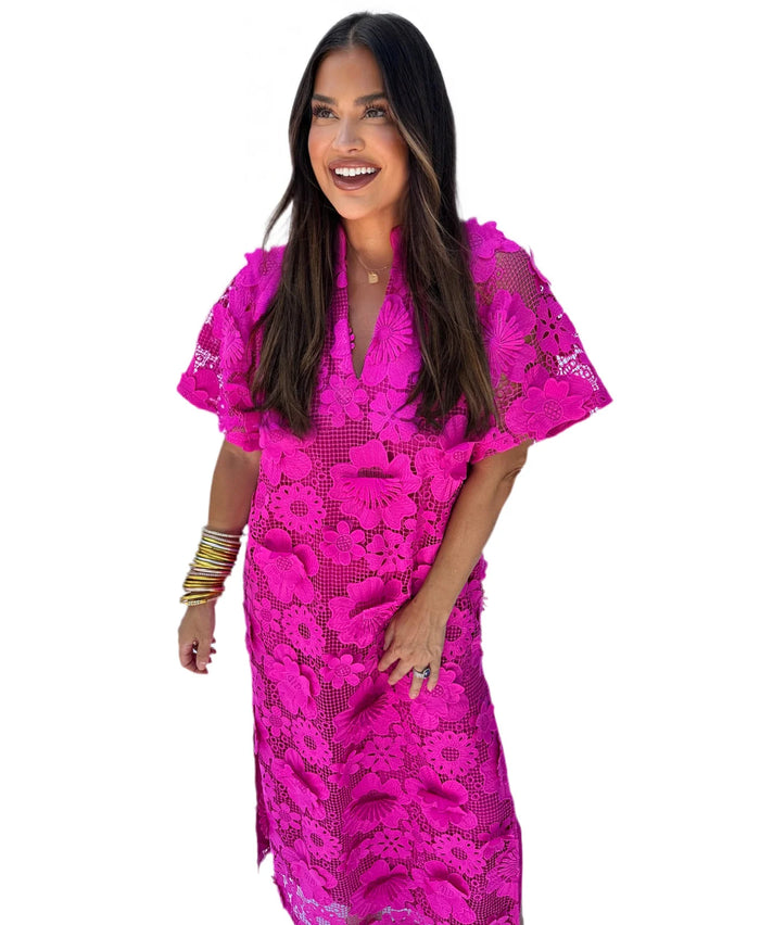 leighton magenta caftan maxi dress