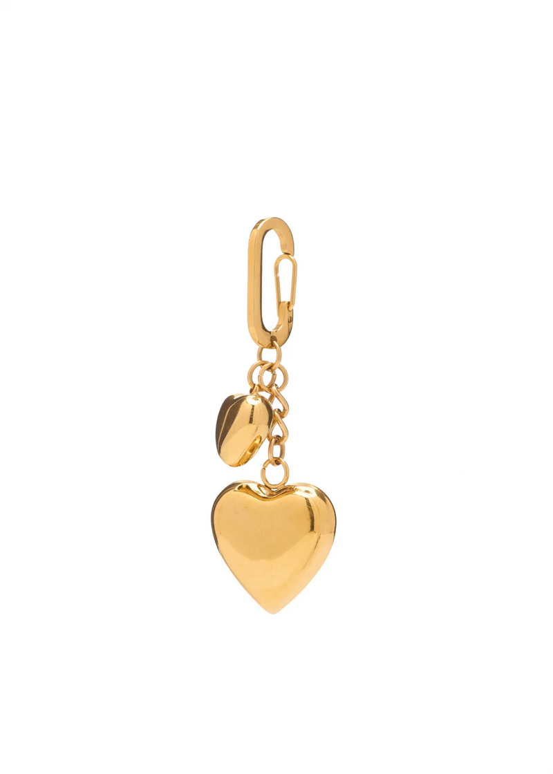 puffy heart bag charm