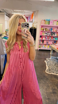 happy lines striped romper