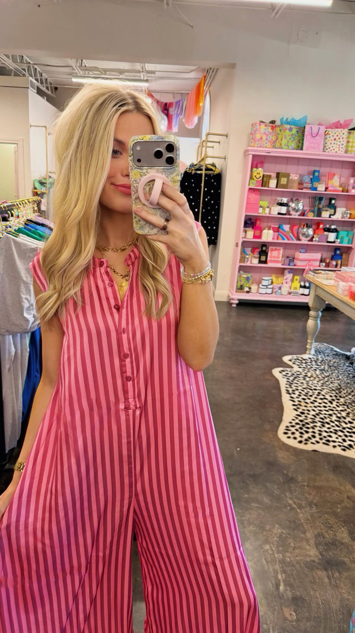happy lines striped romper