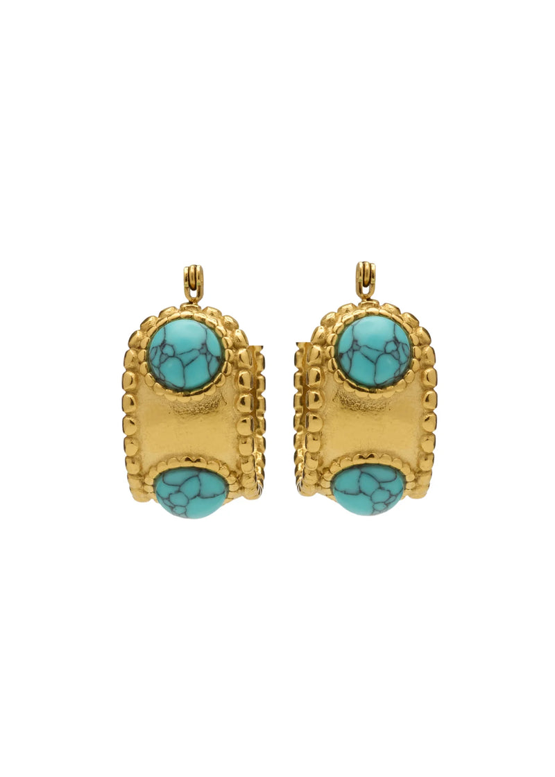 anne turquoise hoops