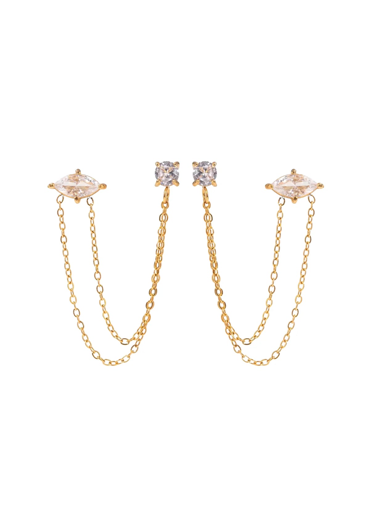 ellie double stud earrings