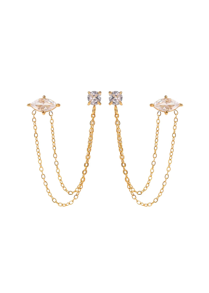 ellie double stud earrings