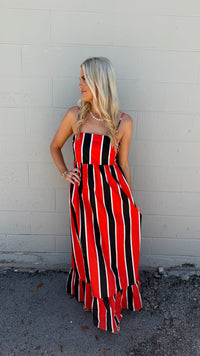 show me something striped midi