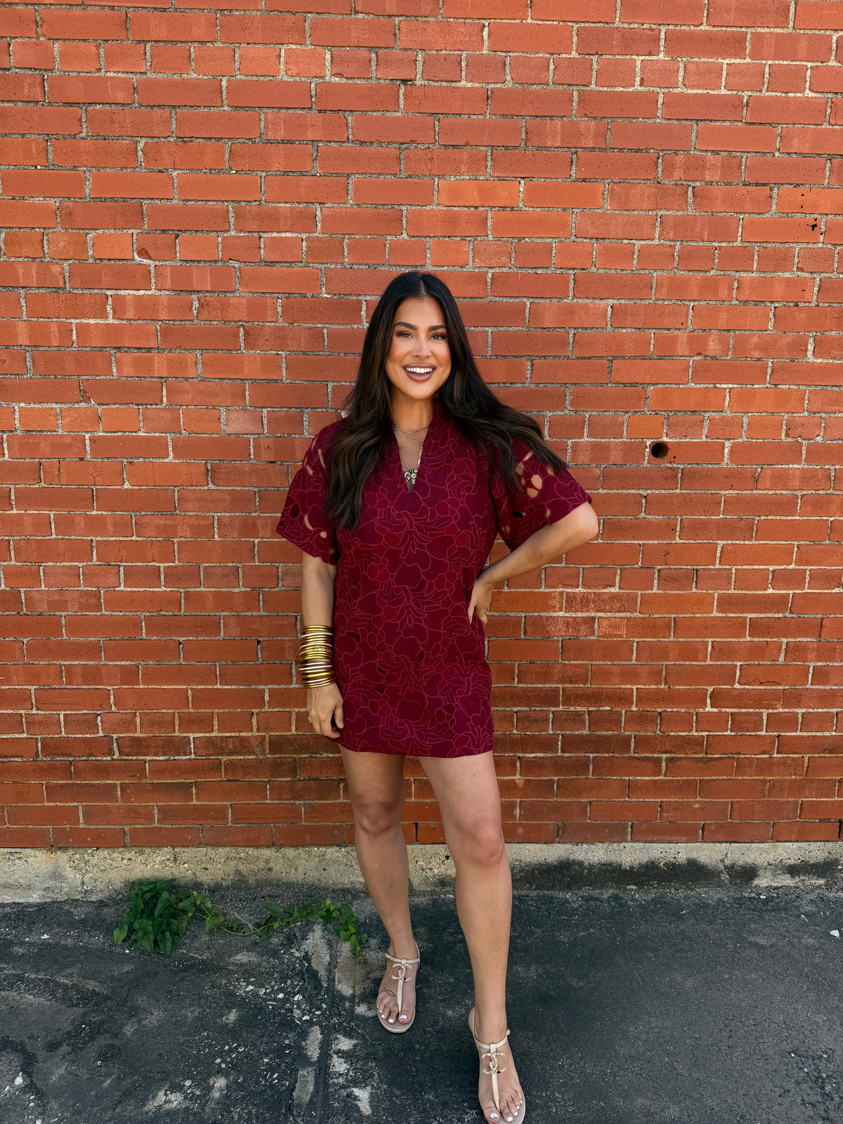 lulu short sleeve mini caftan dress | buddylove