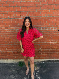 lulu short sleeve mini caftan dress | buddylove