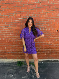 lulu short sleeve mini caftan dress | buddylove