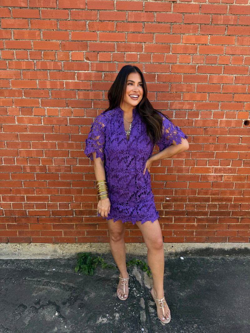 lulu short sleeve mini caftan dress | buddylove