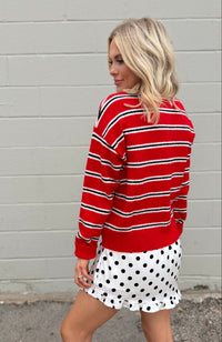 where you are striped cardigan top