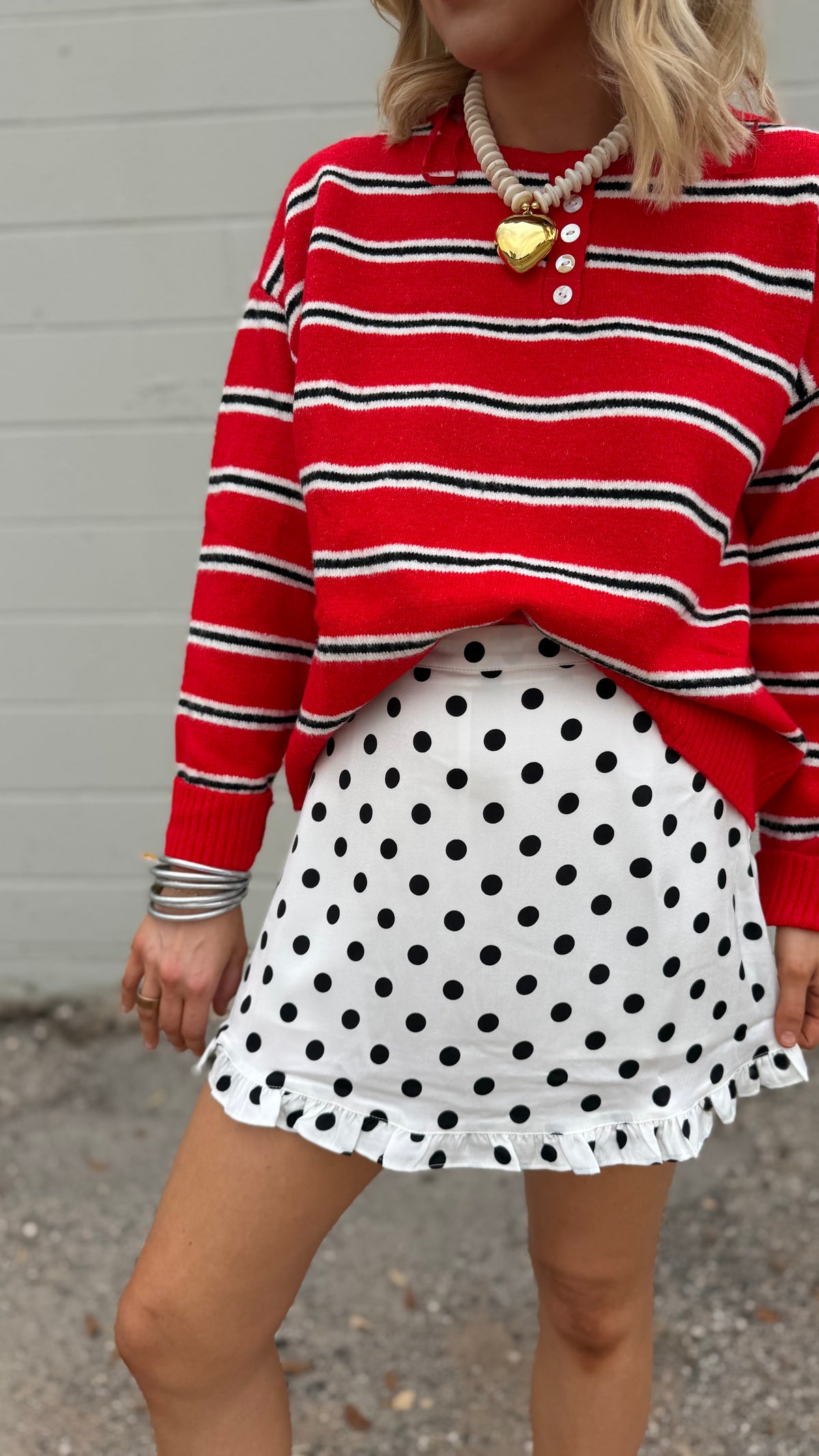 where you are striped cardigan top