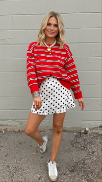 where you are striped cardigan top