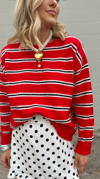 where you are striped cardigan top
