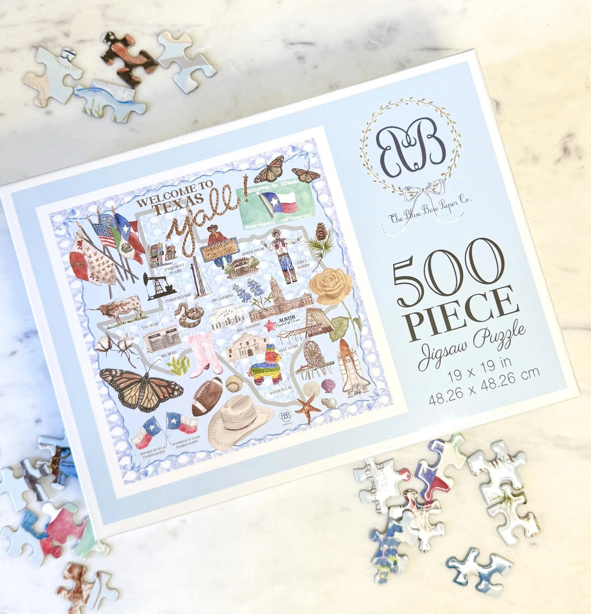 the blue bow paper co. | welcome to texas puzzle