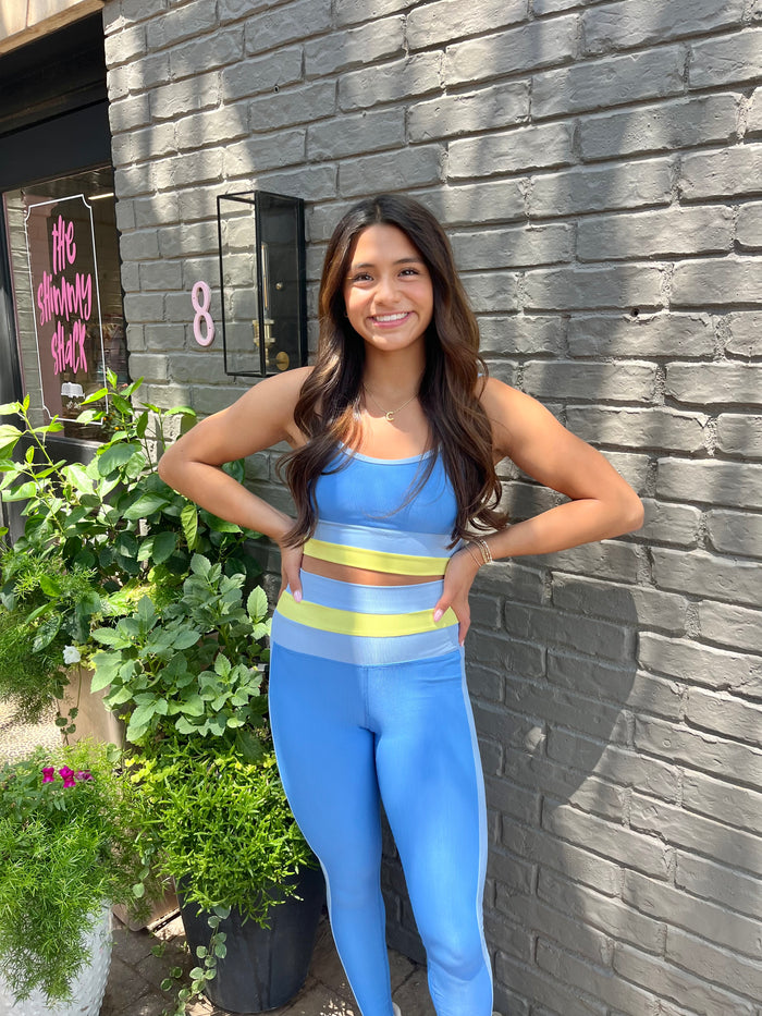 eva top | marina blues colorblock