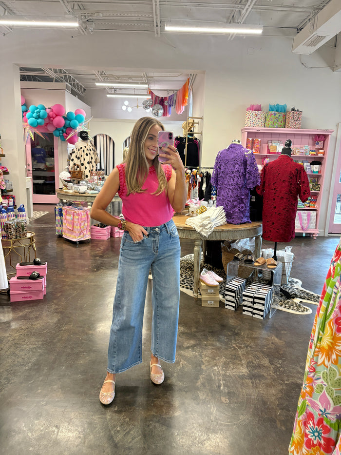 ideally baggy wide-leg denim