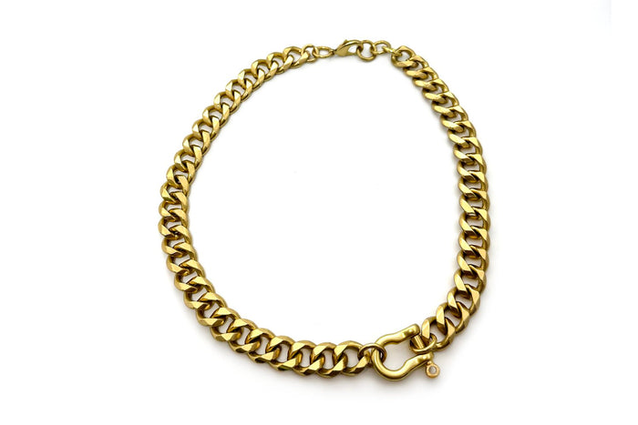 Rachel Nathan | shackle clasp curb necklace