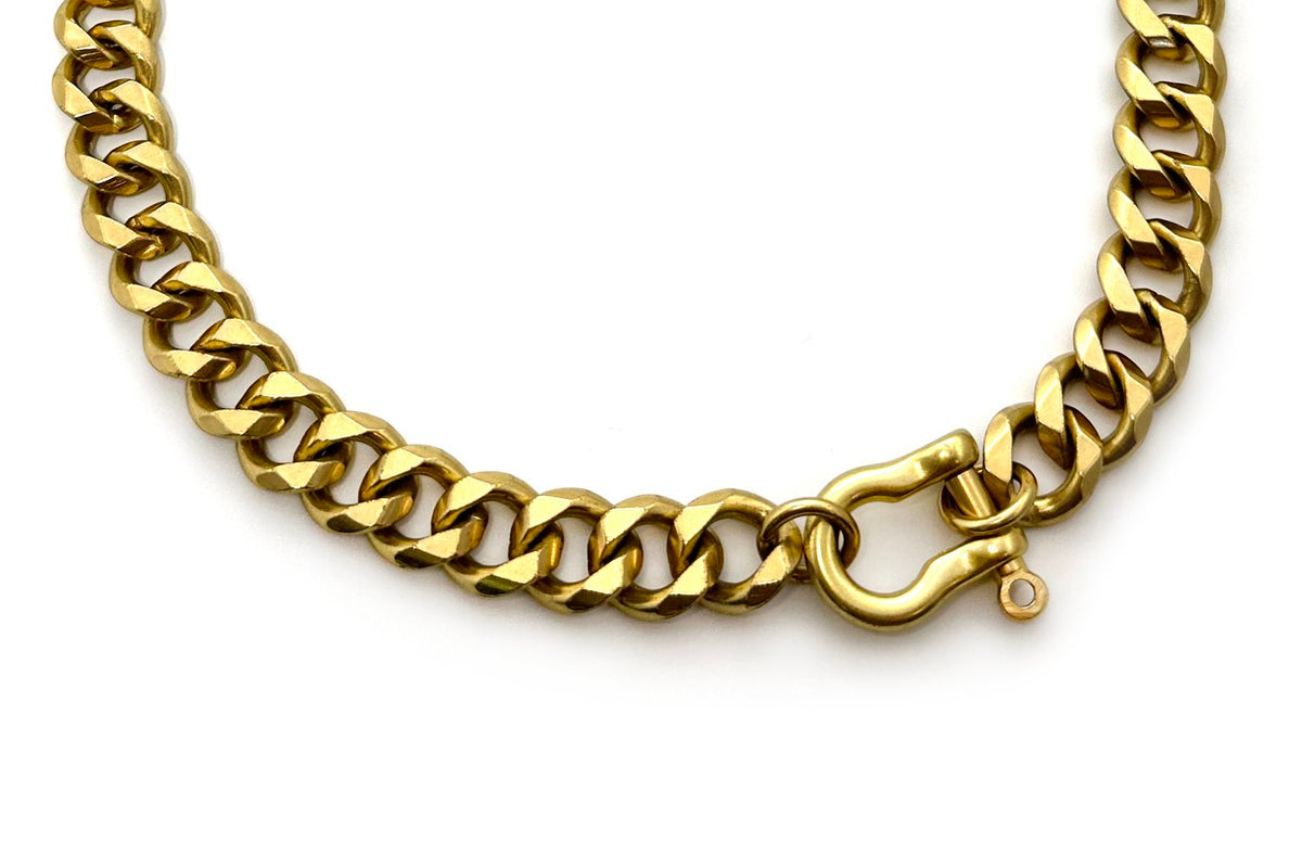Rachel Nathan | shackle clasp curb necklace