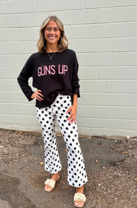 guns up knit sweater