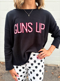guns up knit sweater