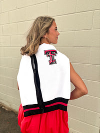 texas tech varsity stripe cardigan