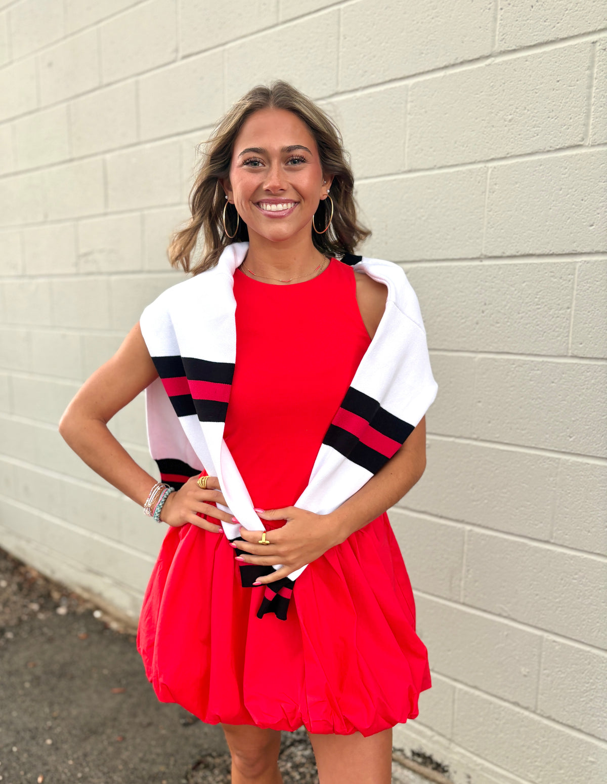texas tech varsity stripe cardigan
