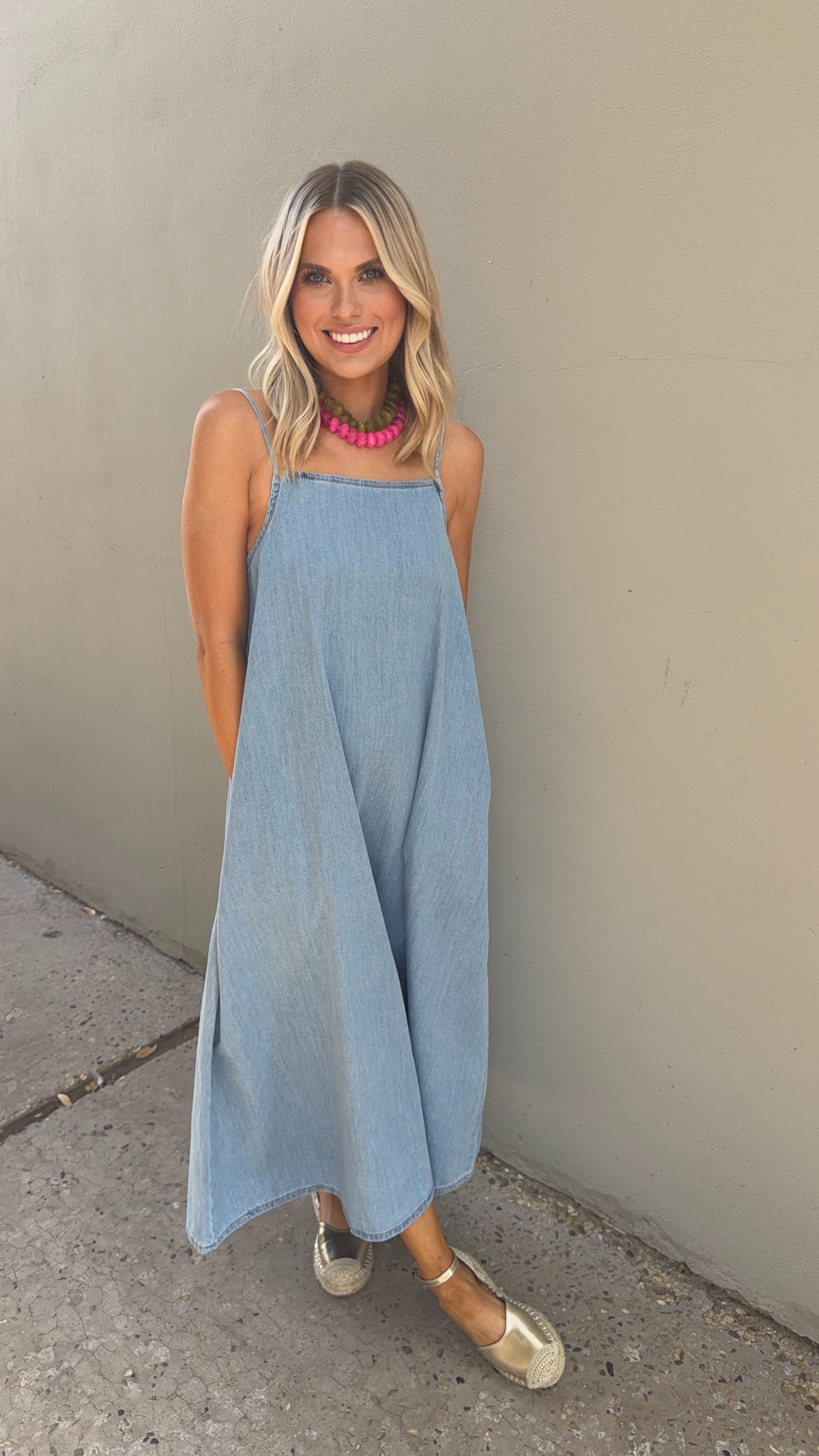 take the chance denim maxi