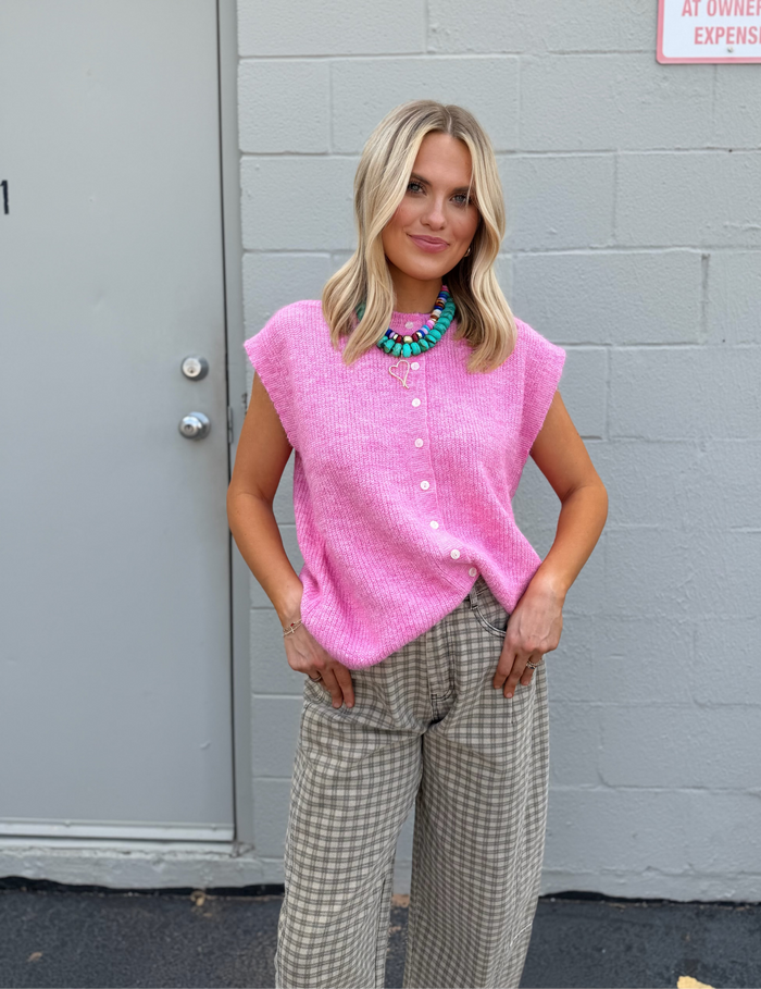 bring you joy sleeveless cardigan