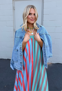 serafina striped maxi