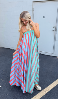 serafina striped maxi